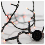 Σειρα, 300 led 3mm, 31v Μετασχηματιστη, 4 Επεκτασεις Μεχρι 3 Σet, Πρασινο pvc Καλωδιο, Κοκκινο Led, ανα 5cm, Προεκταση Παροχης 3m, Ip44