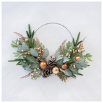 Στεφανι, με Ασημι Κρικο, Φυλλα και Χαλκινα Διακοσμητικα, 55cm