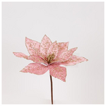 Λουλουδι Ροζ, με Σαμπανι Χαντρες, 27x15cm