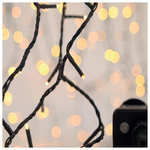 Σειρα, 900 led 3mm, 31v Μετασχηματιστη, 8 Προγραμματα & Μνημη, Πρασινο pvc Καλωδιο, Θερμο Λευκο Led, ανα 5cm, Προεκταση Παροχης 3m, Ιρ44