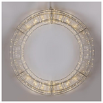 Στεφανι 50cm, 360 Led, 4,5v Μετασχηματιστη, Timer, Ασημι Μεταλλικος Σκελετος, Ασημι Χαλκινο Καλωδιο, Θερμο Λευκο Led, Προεκταση Παροχης 5m, Ip44