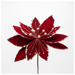 Λουλουδι Βελουδινο Μπορντο, με Σαμπανι Λεπτομερειες, 33x45cm