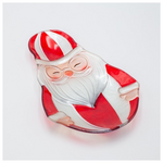 Πιατελα Αγιος Βασιλης Candy, Γυαλινη Διακοσμητικη, 19x30cm