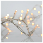 Βροχη, 200 led 3mm, 31v, Επεκταση ωσ 3, με Μετασχηματιστη, Προεκταση Παροχης 300cm, Διαφανο Καλωδιο,θερμο Λευκο Led,600x70cm(3/7/4/6),ιρ44