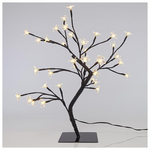 Δεντρο Κερασια, 36 led 5mm, με Λουλουδια Σιλικονης, με Μετασχηματιστη, Προεκταση Παροχης 500cm, Θερμο Λευκο Led, 45cm, Ip44