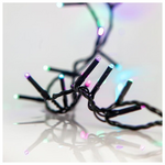 Σειρα, 300 led 3mm, 31 Μετασχηματιστη, 8 Προγραμματα & Μνημη, Πρασινο pvc Καλωδιο, Oπαλ Πολυχρωμο Led, ανα 5cm, Προεκταση Παροχης 3m, Ip45