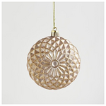 Πλακε Στολιδι, σετ 4 Τμχ, Σαμπανι με Γκλιτερ, 8cm