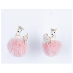 Στολιδι Πολυρεζιν, Ελαφακι σε ροζ πον-Πον, 2 Σχεδια, 6x11cm