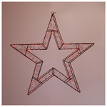 Αστερι Φωτιζομενο 50cm, 1200 Led, 31v Μετασχηματιστη, Timer, Μαυρος Μεταλλικος Σκελετος, Μαυρο Χαλκινο Καλωδιο, Κοκκινο Led, Προεκταση Παροχης 5m, Ip44