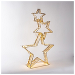 Φωτιζομενα Χρυσα Αστερια 180cm , 1200 Mini Led, 31v Μετασχηματιστη, Χρονοδιακοπτη, Ασημι Χαλκινο Καλωδιο, Χρυσος Μεταλλικος Σκελετος, Θερμο Λευκο Led, Προεκταση Παροχης 5m, Ip44