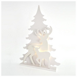 Διακοσμητικο με Ταρανδους, Επιτραπεζιο, Φωτιζομενο, 42 Led, με Μετασχηματιστη, 77x11,5x110cm, Ip44