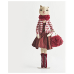 Βελουδινη Κυρια Γατα, Κοκκινη & Ασπρη, 11x35cm