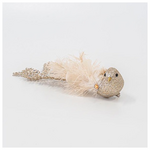 Πουλι Σαμπανι, με Πουπουλα και Glitter, 24x5x6,5cm