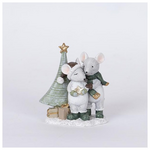 Διακοσμητικο Πολυρεζιν, Ζευγαρι Ποντικακια, 5x8.5x10cm