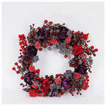 Στεφανι, με Μπορντο και Σκουρο μωβ Κολοκυθες, 45cm