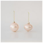 Γυαλινη Μπαλα, Ροζ, Περλε, 2 Σχηματα, σετ 4τμχ, 8cm