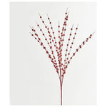 Κλαδι, Κοκκινο, με Γκλιτερ Περλες, 150cm
