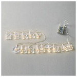 Σειρα, 14 led 5mm, 'merry Christmas', Διαφανα Γραμματα, Μπαταριας 2xaa, Timer,  Διαφανο pvc Καλωδιο, Θερμο Λευκο Led, ανα 8cm, Προεκταση Παροχης 30cm, Ip20