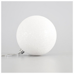 Μπαλα Πλαστικη, Λευκη με Glitter, σετ 6τμχ, 8cm