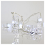 Σειρα Μπαταριας, 10 led 5mm, Λευκα με Πλαστικα Μανταλακια, Προεκταση Παροχης 50cm, ανα 15cm, Ip20