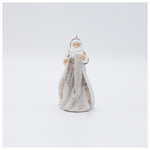 Στολιδι Πολυρεζιν, Αγιος Βασιλης με Λιστα Δωρων, ροζ Απαλο, 6x10.5cm