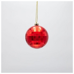 Πλαστικη Μπαλα, Ντισκο, Κοκκινη, σετ 6τμχ, 10cm