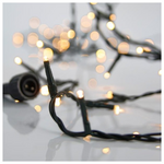 Σειρα, 700 led 3mm, 31v Μετασχηματιστη, 4 Επεκτασεις ωσ 2 Σετ,  Πρασινο pvc Καλωδιο, Θερμο Λευκο Led, ανα 5cm, Προεκταση Παροχης 3m, Ιρ44