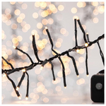 Cluster 5,5m, 588 led 3mm, 31v Μετασχηματιστη, 8 Προγραμματα & Μνημη, Πρασινο pvc Καλωδιο, Θερμο Λευκο Led, Προεκταση Παροχης 3m, Ip44