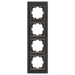 Πλαισιο 4 Θεσεων Αλουμινιο Μαυρο