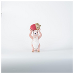 Βελουδινος Σκιουρος με Κουκουναρα, Μπορντω-Ροζ, 32x19x9cm