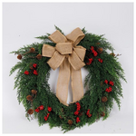 Στεφανι με Φιογκο Λινατσα, 60cm