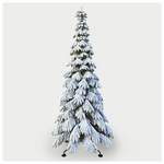 Δεντρο Ελατο Χιονισμενο, Διας, με Λαμπακια, 360cm