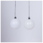 Μπαλα Πλαστικη, Λευκη, Γυαλιστερη και Ματ, σετ 6τμχ, 6cm (Top 120)