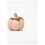 Βελουδινη Κολοκυθα, Σομον, με Χρυσο Γκλιτερ, 15cm