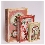 Βιβλια Διακοσμητικα, Vintage,  Ξυλινα, σετ 3 Τμχ, 30x22x7.5,  23x17x6 και 16x11x4.5cm