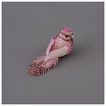 Πουλακι Ροζ, με Glitter και Πουπουλα, 15cm