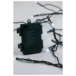 Σειρα, 192 led 3mm, Μπαταριας 3xaa, 8 Προγραμματα & Μνημη, Timer, Πρασινο pvc Καλωδιο, Λευκο Led, ana 10cm, Προεκταση Παροχης 30cm, Ip44, Display box (16τμχ)