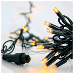 Σειρα, 100 Flash led 5mm, 230v, Επεκταση ωσ 3, Προεκταση Παροχης 150cm, Πρασινο Καλωδιο, Καουτσουκ, Θερμο Λευκο Led,ανα 10cm,ιρ65