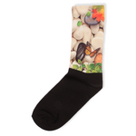 Κάλτσες Unisex με σχέδιο Trendy Butterfly on Rocks Μαύρο-Λευκό