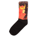 Γυναικείες κάλτσες με σχέδιο Trendy Fairytale Queen Μαύρο - Πορτοκαλί