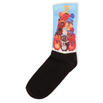 Κάλτσες Unisex με σχέδιο Trendy Cats in Winter Μαύρο - Γαλάζιο