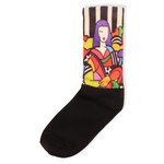 Γυναικείες κάλτσες με σχέδιο Trendy Abstract Woman Πολύχρωμο
