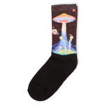 Γυναικείες κάλτσες με σχέδιο Trendy Colored Aliens Μαύρο