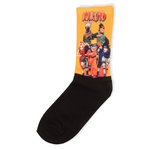 Γυναικείες κάλτσες με σχέδιο Trendy Naruto Friends Μαύρο - Πορτοκαλί