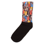 Unisex κάλτσες με σχέδιο Trendy Colored Skeletons Μαύρο
