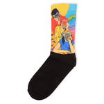 Unisex κάλτσες με σχέδιο Trendy Weird Abstract Faces Πολύχρωμο