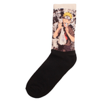 Αντρικές κάλτσες με σχέδιο Trendy Naruto Figure Μαύρο
