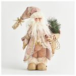 Αγιος Βασιλης με ροζ Ρουχα, 22x17x35cm