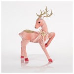 Βελουδινο Ελαφι, Ροζ, με Χρυσο Glitter, 24x41cm