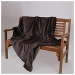 Γουνινη Διακοσμητικη Κουβερτα Καναπε, Καφε, 140x160cm